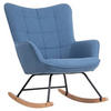 SCHAUKELSESSEL Webstoff Blau    - Blau/Buchefarben, MODERN, Holz/Textil (72/92/92cm) - MID.YOU