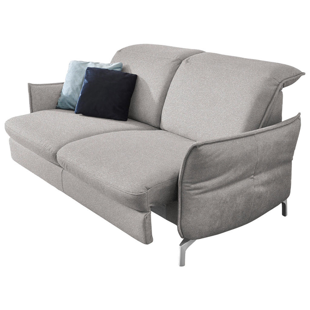 Thumbnail - Livetastic 2,5-Sitzer, Grau, Weiß, Textil, 185x89x109 cm, Made in EU, Hocker erhältlich, Armteil links, rechts, elektris...