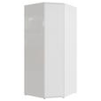 ECKKLEIDERSCHRANK 92/214/92 cm Weiß, Weiß Hochglanz  - Weiß Hochglanz/Weiß, Trend, Holzwerkstoff (92/214/92cm) - Carryhome