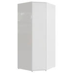 ECKKLEIDERSCHRANK 92/214/92 cm Weiß, Weiß Hochglanz  - Weiß Hochglanz/Weiß, Trend, Holzwerkstoff (92/214/92cm) - Carryhome