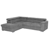 ECKSOFA in Flachgewebe Grau  217/252 cm  - Grau, Basics, Holz/Textil (217/252cm) - MID.YOU