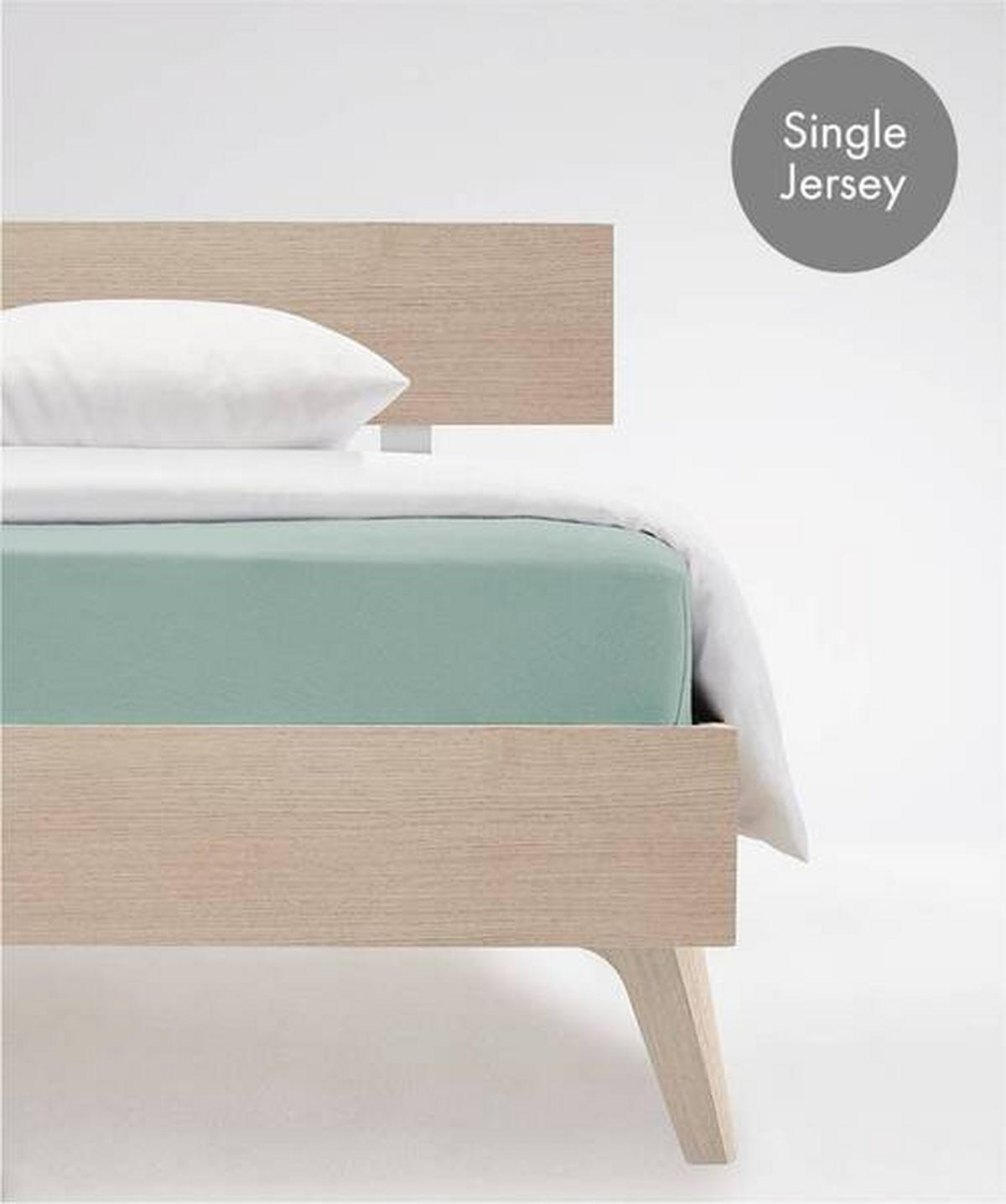 SPANNBETTTUCH Jenny C Single-Jersey  - Blau, Basics, Textil (100/200cm) - Fleuresse