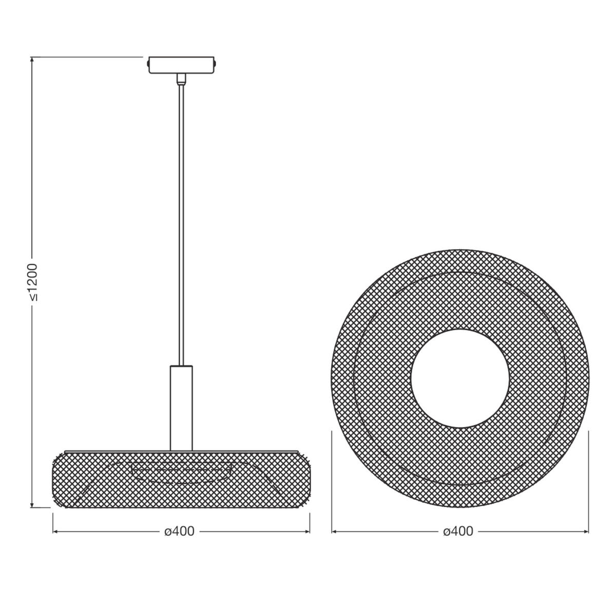 LED-HÄNGELEUCHTE 40/120 cm  - Schwarz, Basics, Holz/Kunststoff (40/120cm) - Osram