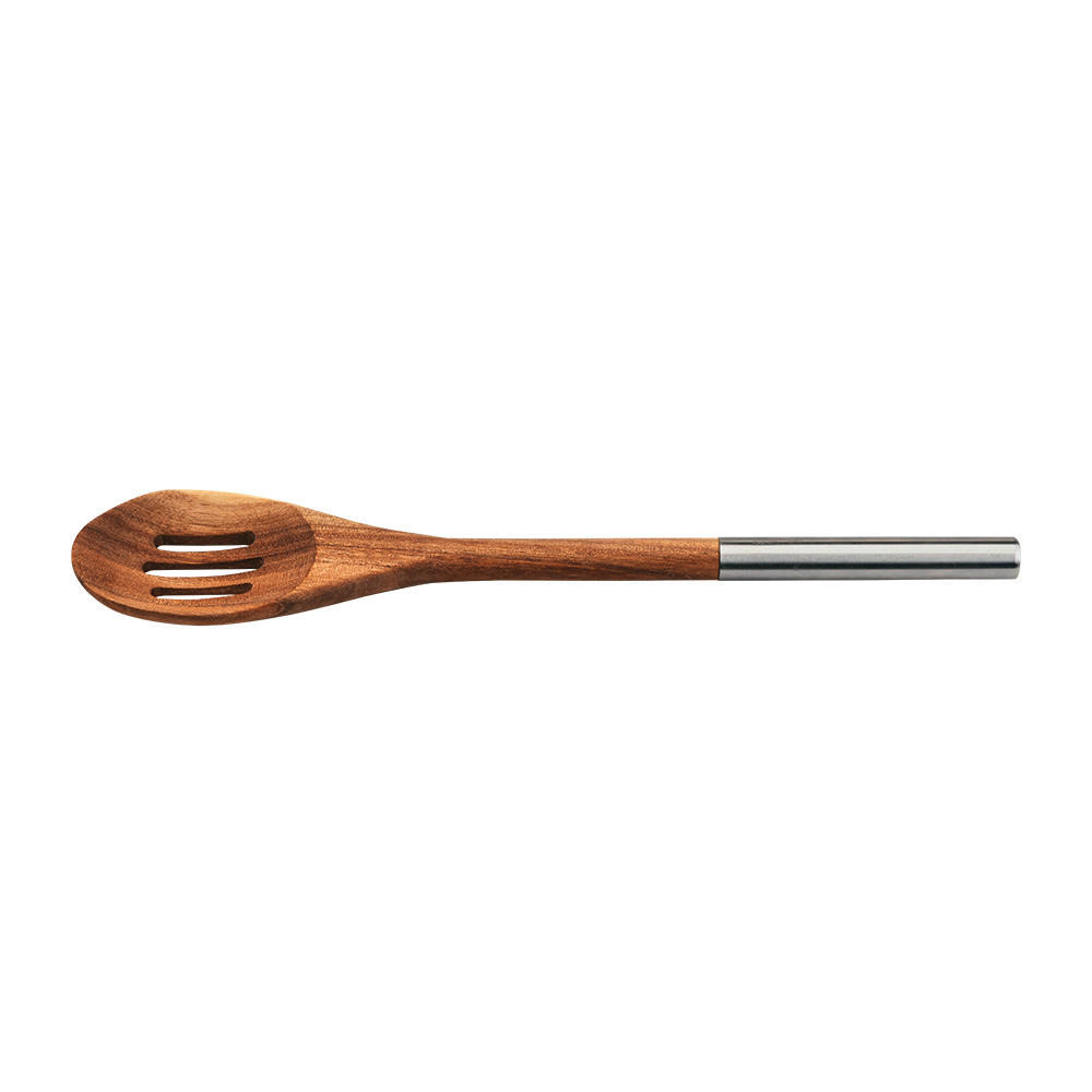 KUHALNICA          30 cm           - barve nerjavečega jekla/barve akacije, Basics, kovina/les (30cm) - Kesper