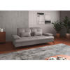 3-SITZER-SOFA Kombination Echtleder/Stoff Vliesstoff Hellgrau  - Hellgrau/Schwarz, KONVENTIONELL, Leder/Textil (212/90/122cm) - Sit & More