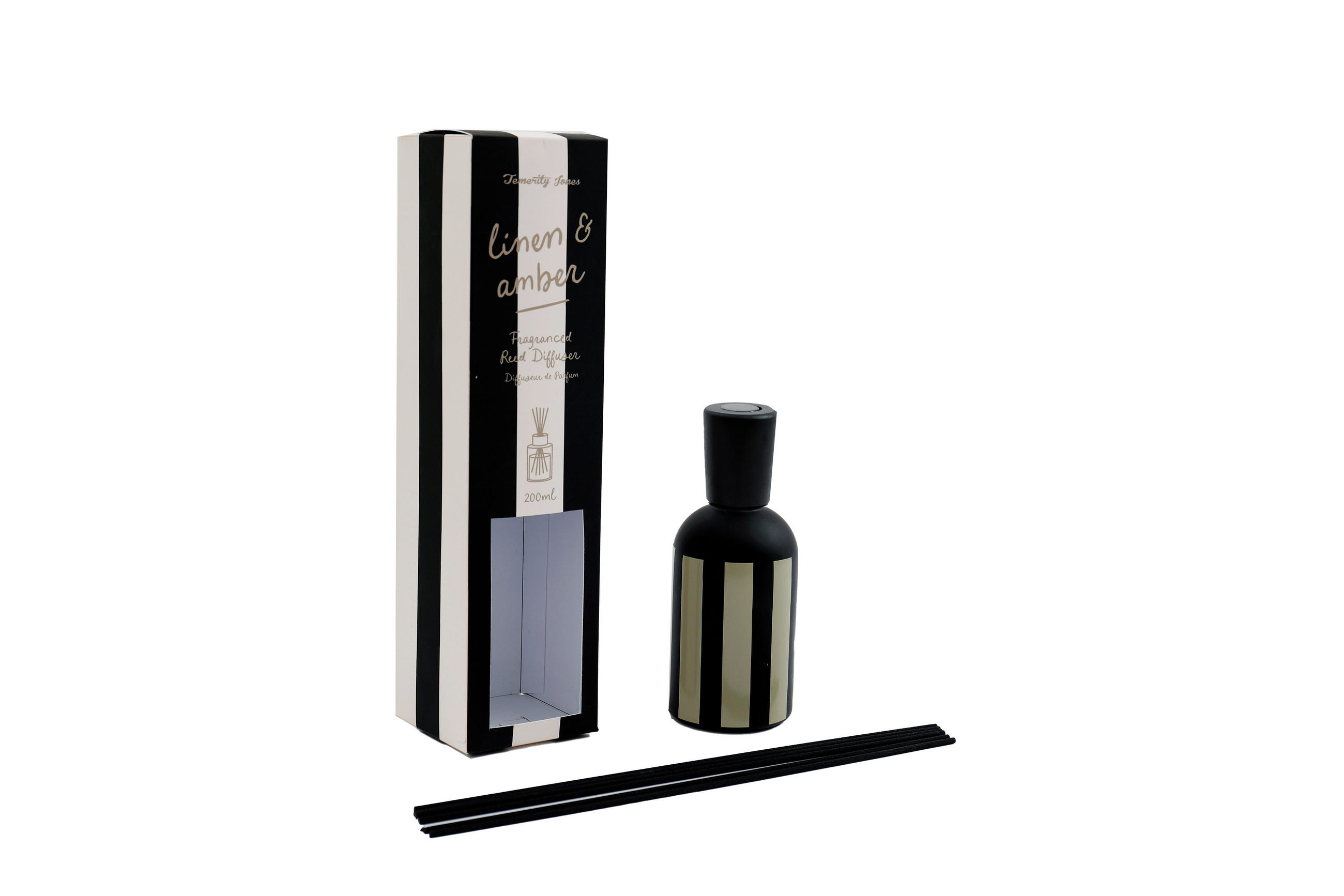 DIFUZOR DE AROME   - alb/negru, Basics, sticlă (8/24/8cm)