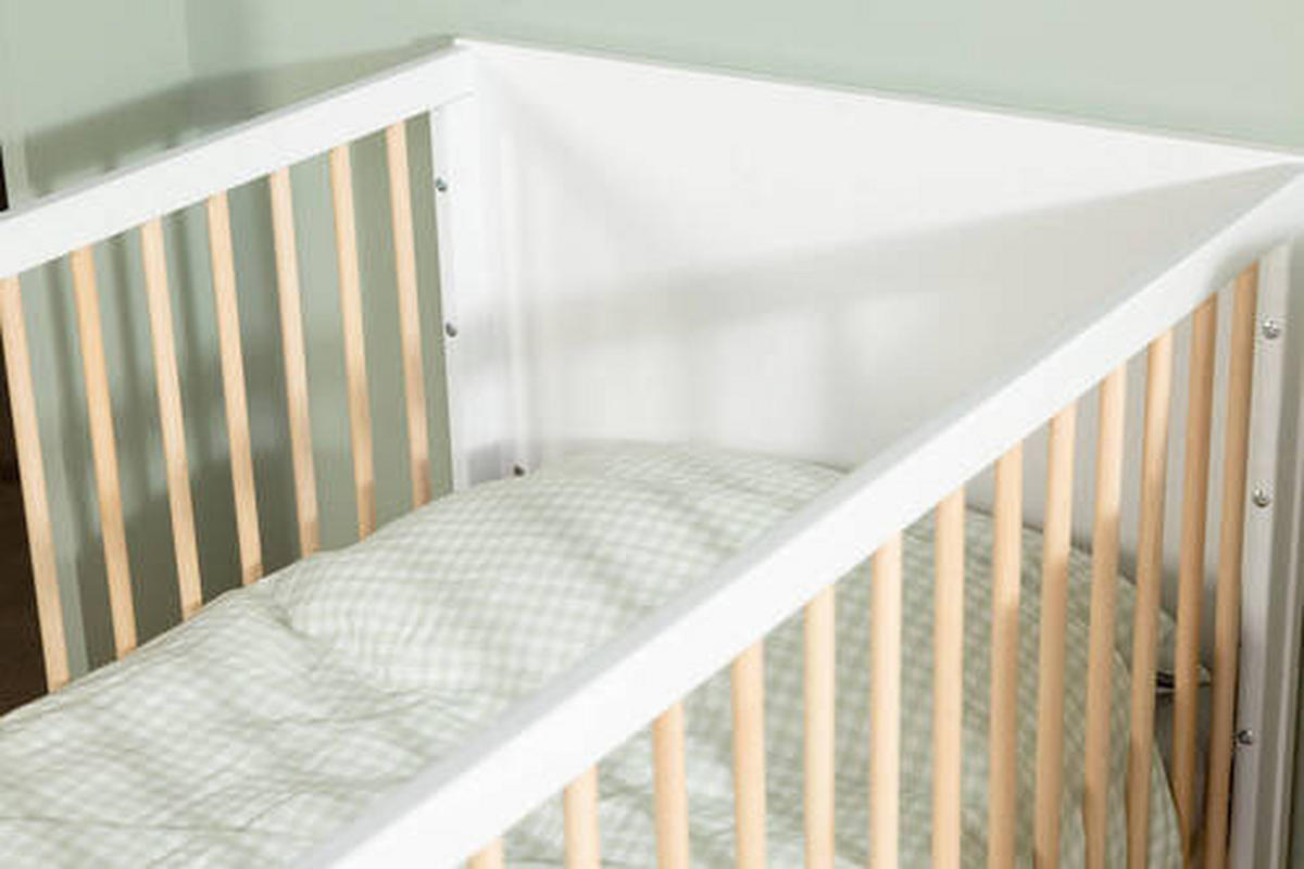 GITTERBETT Wonder White 2in1  145/90/75 cm   - Naturfarben/Weiß, KONVENTIONELL, Holzwerkstoff/Kunststoff (145/90/75cm) - Childhome