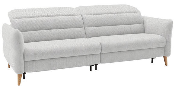 2-SITZER-SOFA in Webstoff Weiß - Eiche Bianco/Weiß, Design, Holz/Textil (234-262/85-106/98-112cm) - Dieter Knoll