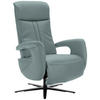 RELAXSESSEL in Leder Blau  - Blau/Schwarz, Design, Leder/Metall (71/112/83cm) - Dieter Knoll