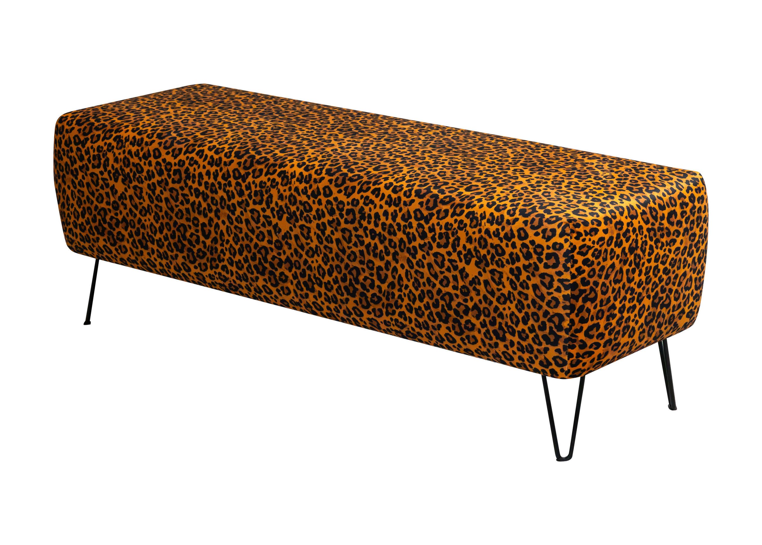 BETTBANK Webstoff Beigebraun  - Beigebraun/Schwarz, Design, Textil/Metall (142/47/48cm) - Esposa