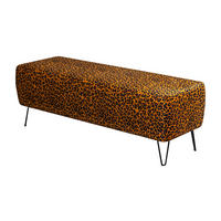 BETTBANK Webstoff Beigebraun  - Beigebraun/Schwarz, Design, Textil/Metall (142/47/48cm) - Esposa