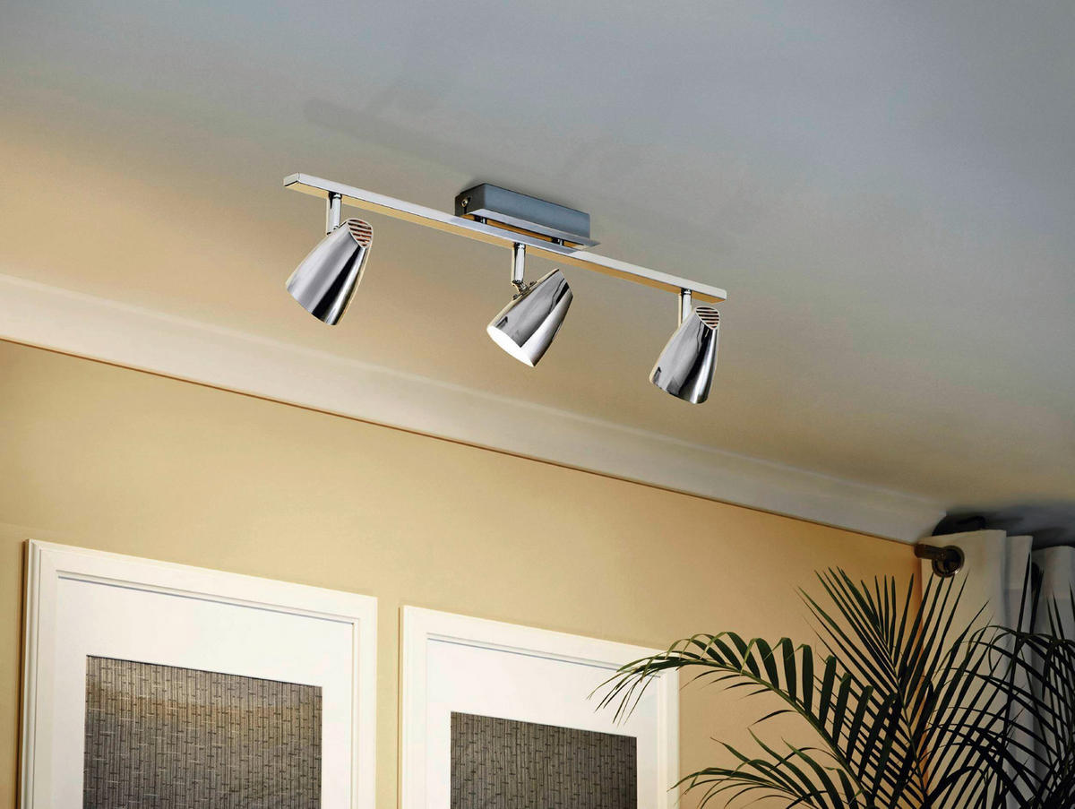 LED-STRAHLER - Chromfarben, Basics, Kunststoff/Metall (58,5/7/5cm) - Eglo