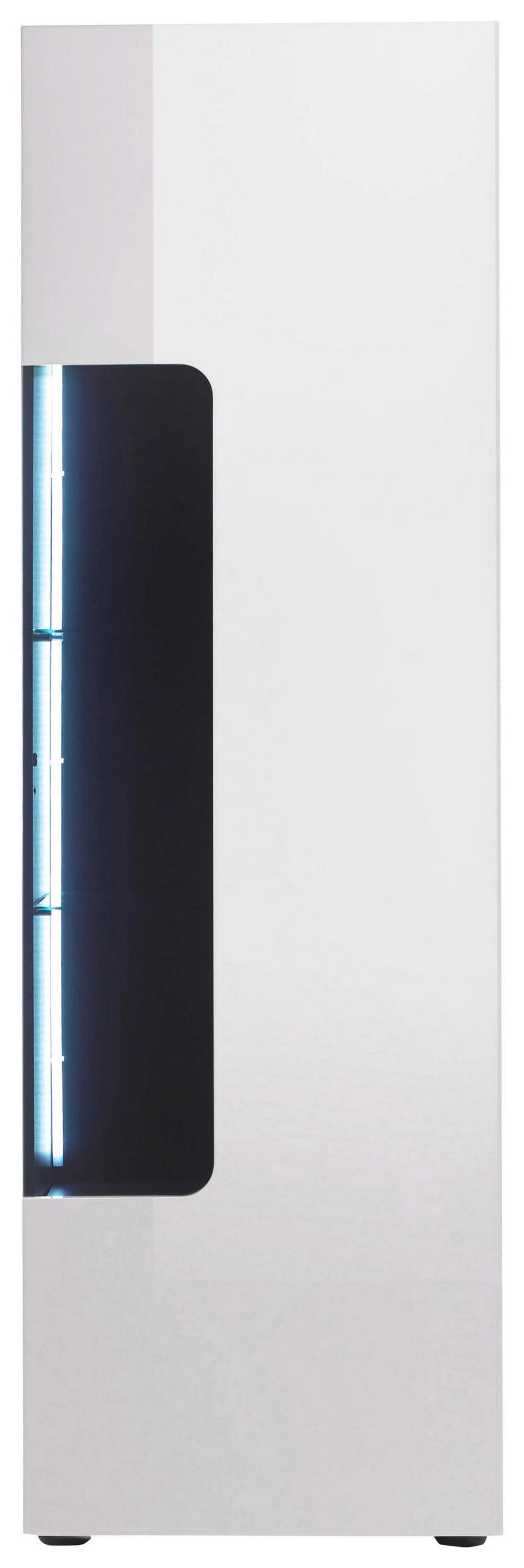 Vitrine in Schwarz, Weiß