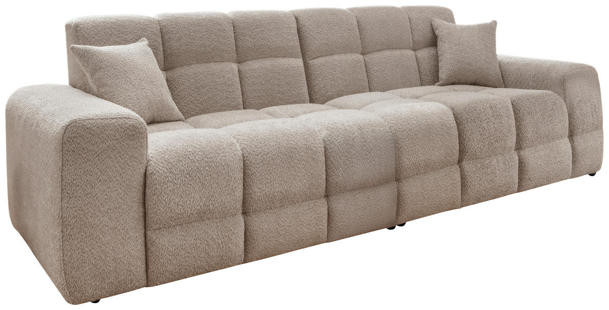 VIERSITZER-SOFA in Bouclé Beige  - Beige/Schwarz, MODERN, Kunststoff/Textil (300/87/120cm) - Livetastic