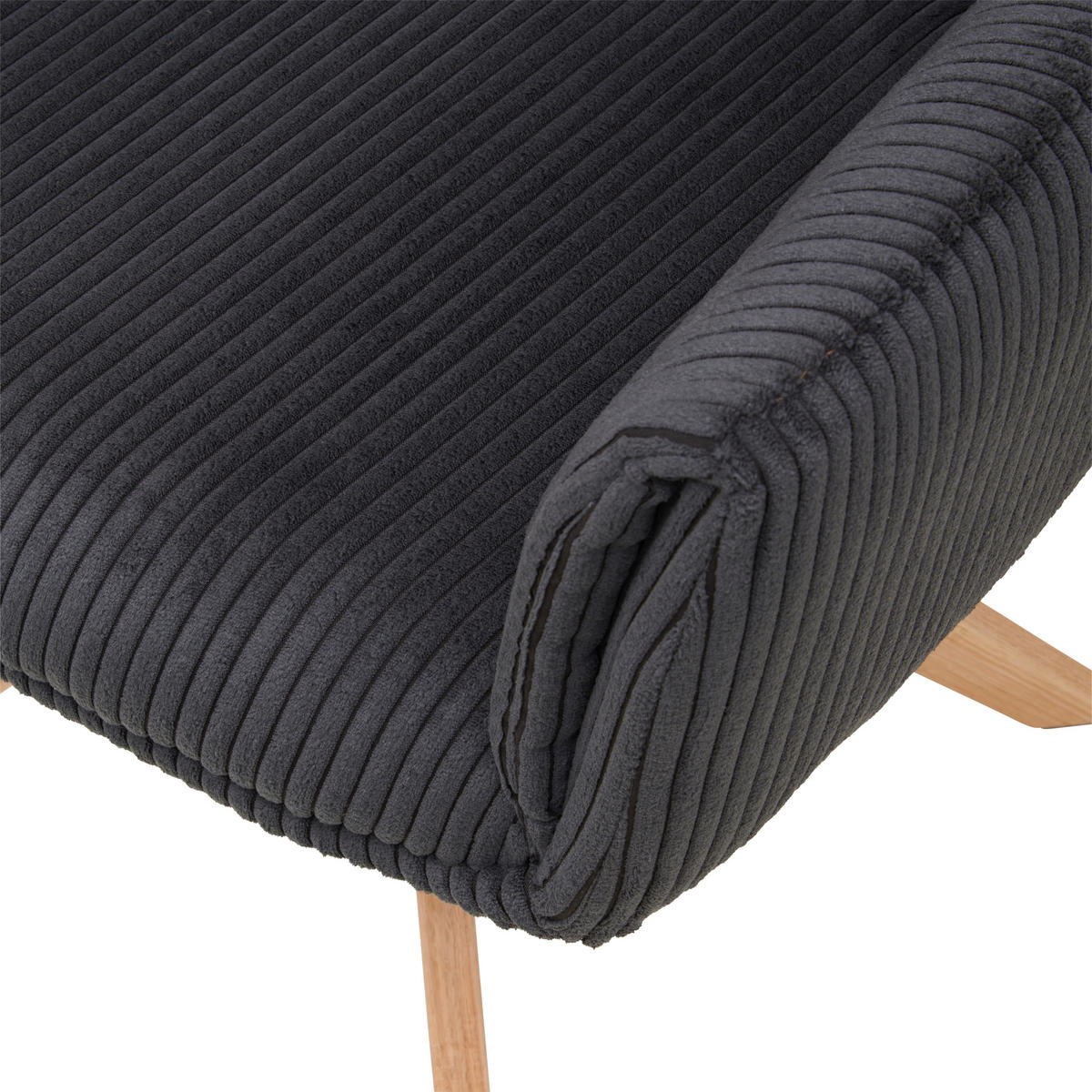 ARMLEHNSTUHL in Textil, Holz, Metall Grau  - Naturfarben/Grau, LIFESTYLE, Holz/Textil (65/90/62,5cm) - MID.YOU