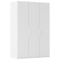 DREHTÜRENSCHRANK 151/235/61 cm,  in Weiß, 3-türig  - Weiß, Basics, Holzwerkstoff/Metall (151/235/61cm) - Novel