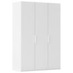 DREHTÜRENSCHRANK 151/223/61 cm,  in Weiß, 3-türig  - Weiß, Basics, Holzwerkstoff/Metall (151/223/61cm) - Novel