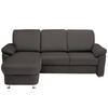 ECKSOFA in Flachgewebe Dunkelgrau  - Chromfarben/Dunkelgrau, Konventionell, Textil/Metall (163/250cm) - Beldomo System