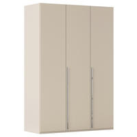 DREHTÜRENSCHRANK 151/223/60 cm 3-türig Champagner  - Chromfarben/Champagner, Design, Holzwerkstoff/Metall (151/223/60cm) - home24