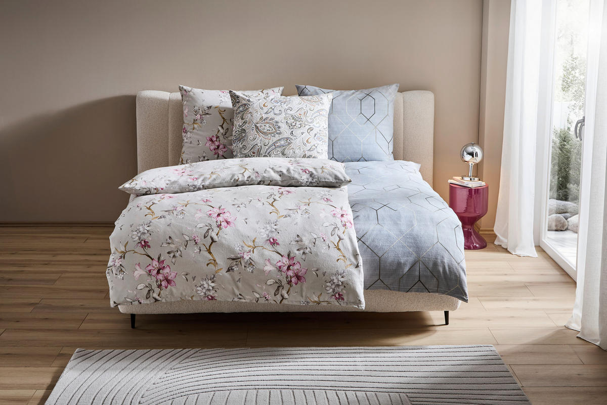 BETTWÄSCHE Atelier Flanell 155/220 cm  - Naturfarben, Design, Textil (155/220cm) - Estella