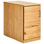 ANSTELLCONTAINER Asteiche teilmassiv Eichefarben, Graphitfarben  - Eichefarben/Anthrazit, Natur, Holz/Holzwerkstoff (43/75/80cm) - Linea Natura