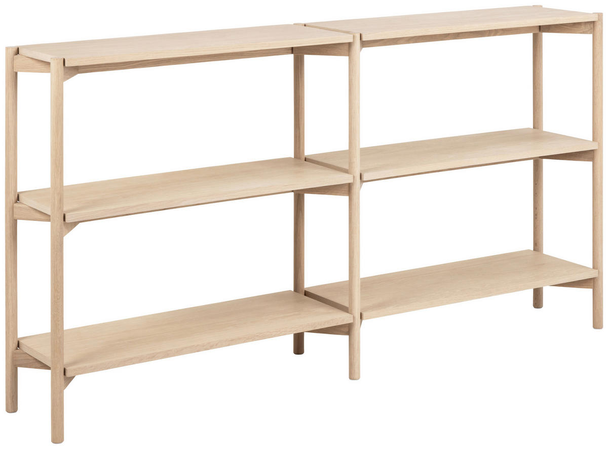 REGAL Eiche massiv Eichefarben  - Eichefarben, Trend, Holz/Holzwerkstoff (169/88,5/30cm)