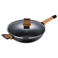 BRATPFANNE BERGNER EARTH BLACK  - Hellbraun/Schwarz, Basics, Glas/Holz (28/7,5cm)