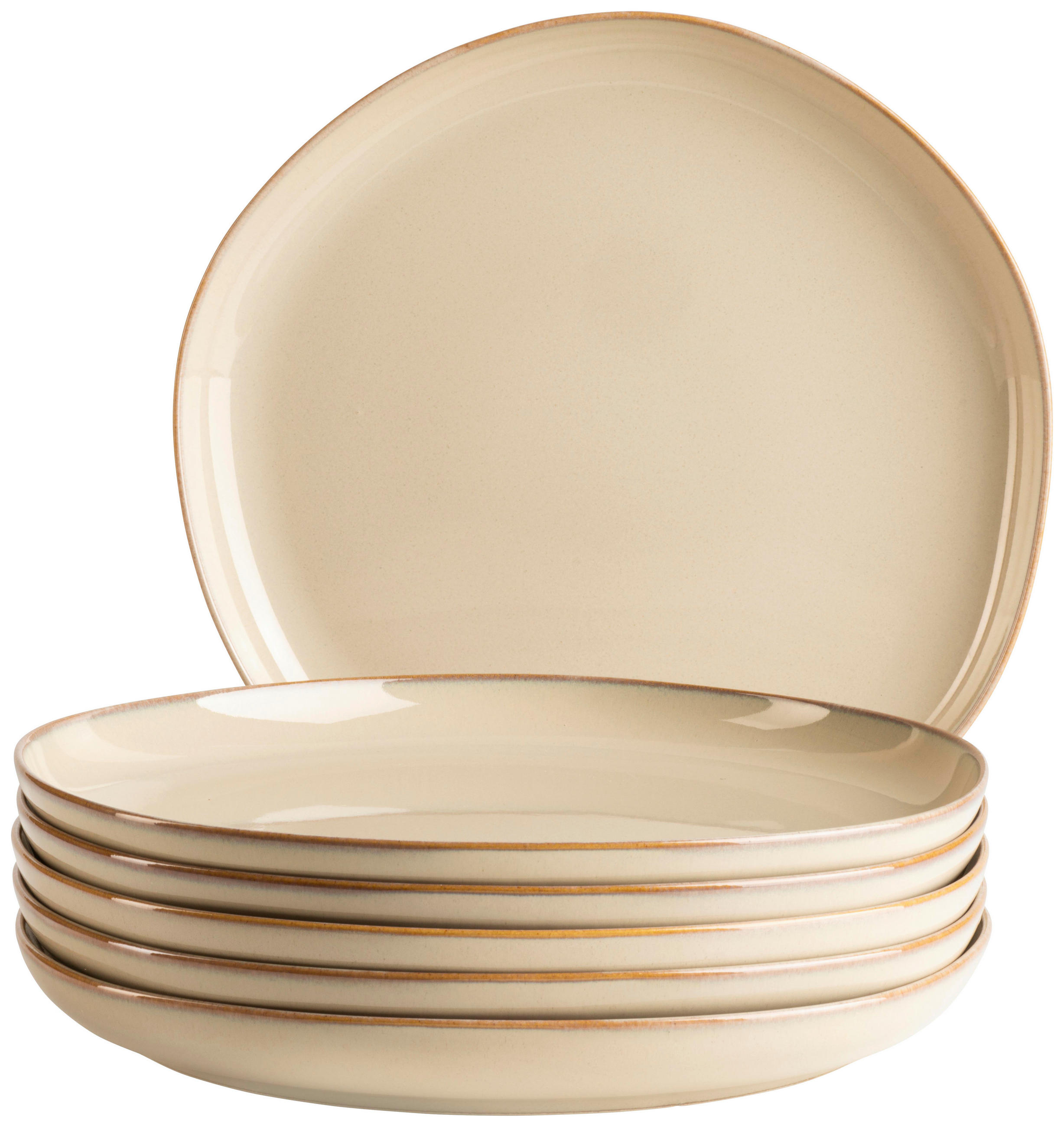 TELLERSET Cordelia 6-teilig  - Sandfarben, Trend, Keramik (27cm) - Mäser