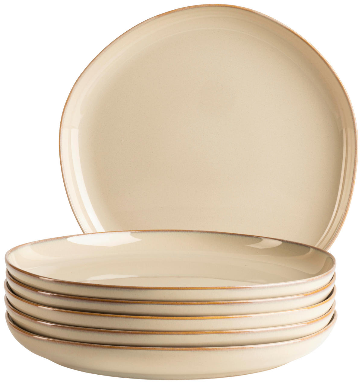 TELLERSET Cordelia 6-teilig  - Sandfarben, Trend, Keramik (27cm) - Mäser