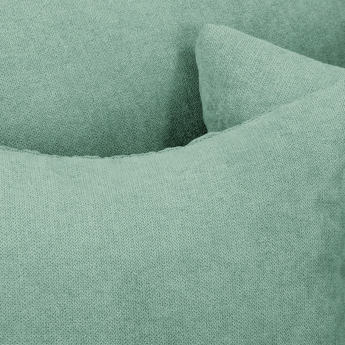 ECKSOFA Ariella Mintgrün Mikrofaser  - Naturfarben/Mintgrün, Design, Holz/Textil (231/161cm) - Livetastic