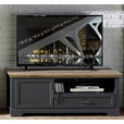 TV-ELEMENT Holzwerkstoff Eiche Artisan  - Graphitfarben/Eiche Artisan, ROMANTIK / LANDHAUS, Holzwerkstoff/Metall (143/54/51cm) - Hom`in