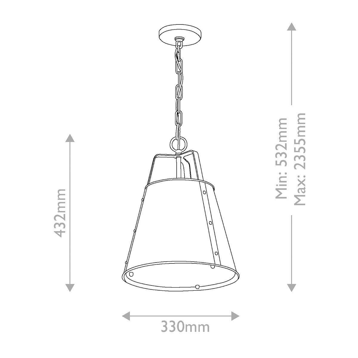 HÄNGELEUCHTE Kichler 33/43,2 cm  - Champagner, Design, Metall (33/43,2cm) - Elstead Lighting