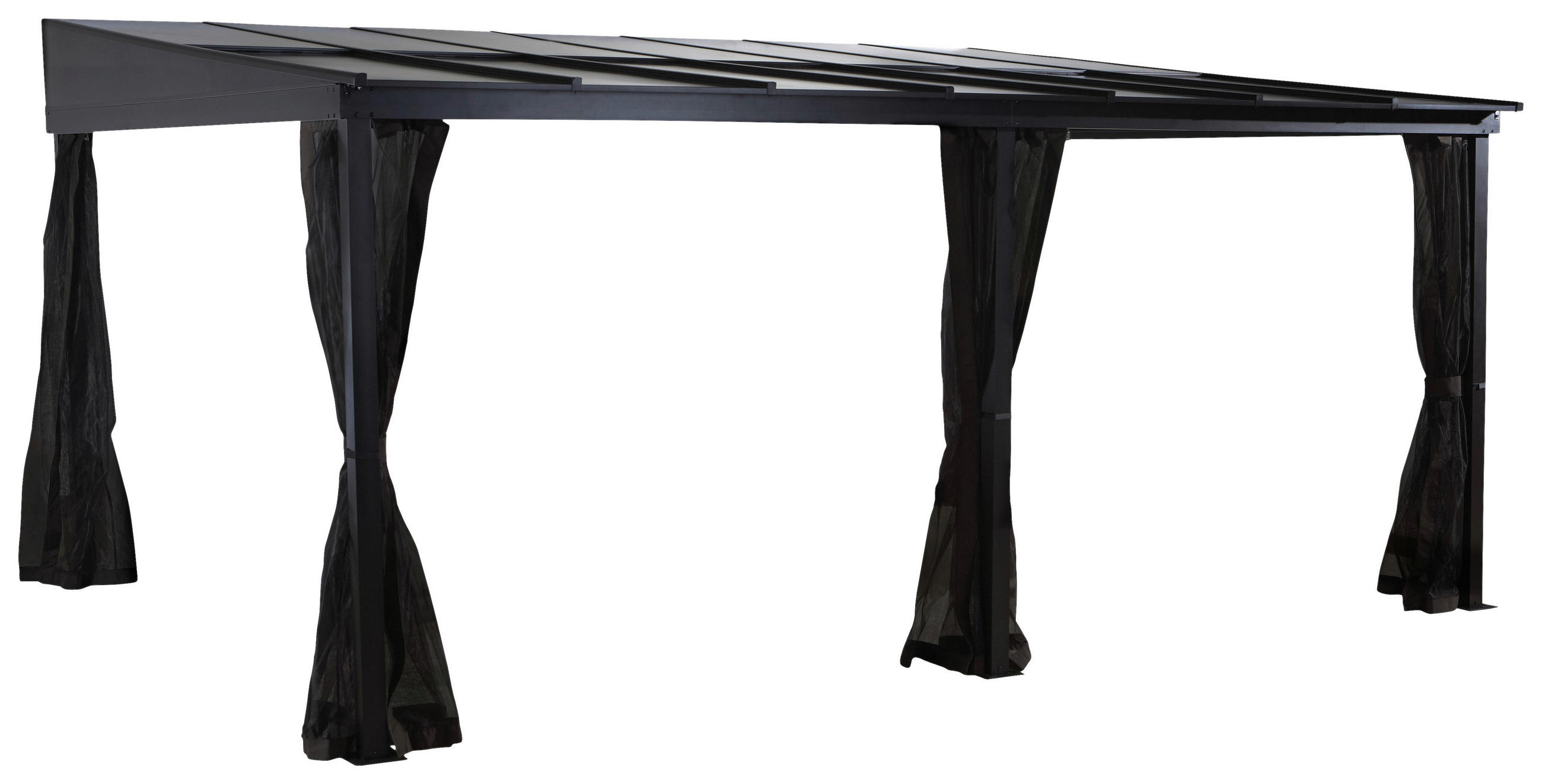 TERRASSENÜBERDACHUNG - Anthrazit, Basics, Metall (383,5/240/362,5cm) - Ambia Garden