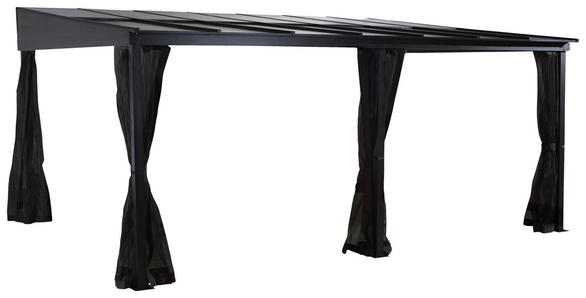 TERRASSENÜBERDACHUNG 383,5/240/362,5 cm   - Anthrazit, Basics, Metall (383,5/240/362,5cm)