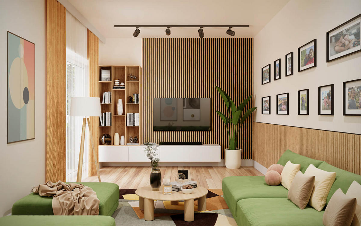 AKUSTIČNI MDF PANEL    30/260 cm       bež  - bež, Basics, leseni material (30/260cm)