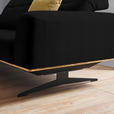 2-SITZER-SOFA in Leder Schwarz  - Schwarz, Design, Leder/Holz (174/76-97/102cm) - Novel