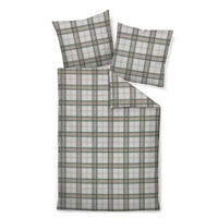 BETTWÄSCHE 2-teilig Biber 135/200 cm  - Grün, Design, Textil (135/200cm) - Janine
