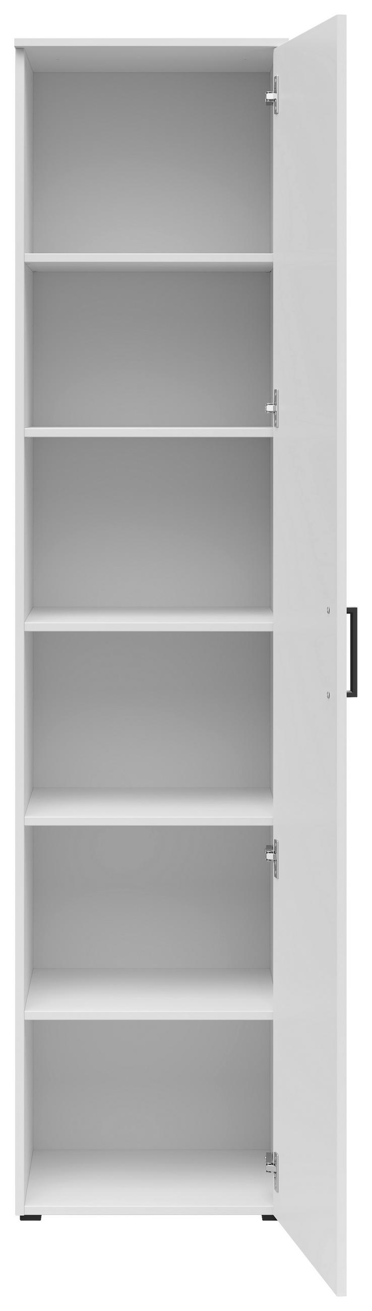 VIŠENAMENSKI ORMAR bela  45/195/40 cm  - bela/crna, Moderno, pločasti materijal/plastika (45/195/40cm) - Carryhome