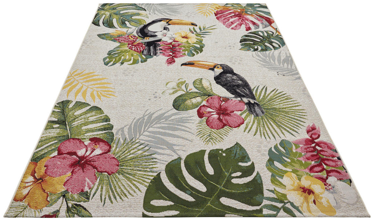 OUTDOORTEPPICH 200/285 cm Flair Creme, Multicolor  - Multicolor/Creme, Design, Kunststoff (200/285cm)
