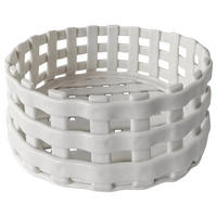 OKRASNA KOŠARA    20/8 cm    - bela, Design, keramika (20/8cm) - Ambia Home