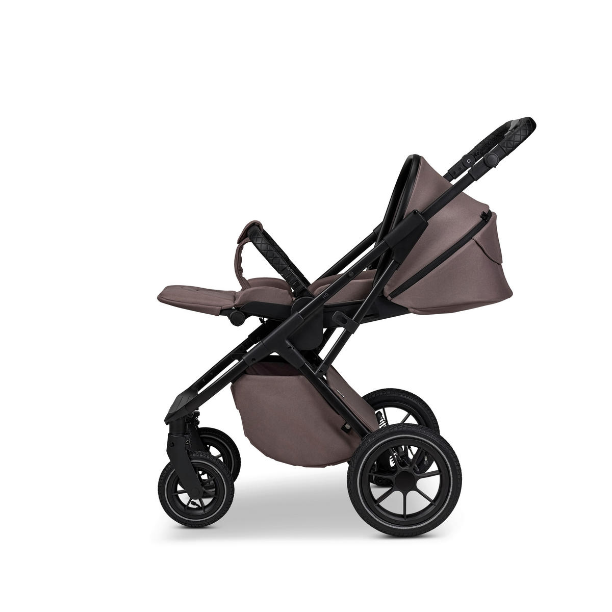 KOMBIKINDERWAGEN  Più  Tonka  - Graubraun/Schwarz, Basics, Textil (97/105/127cm) - Moon