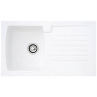 SPÜLE 1712BOSTON86X50W  - Weiß, Trend, Glas/Kunststoff (86/20/50cm) - Respekta