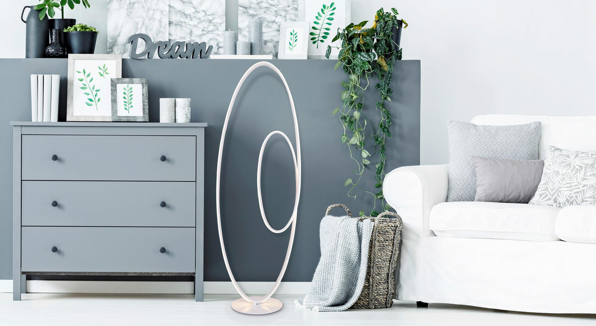 LED-STEHLEUCHTE    - Weiß, Basics, Kunststoff/Metall (25/40cm) - Näve