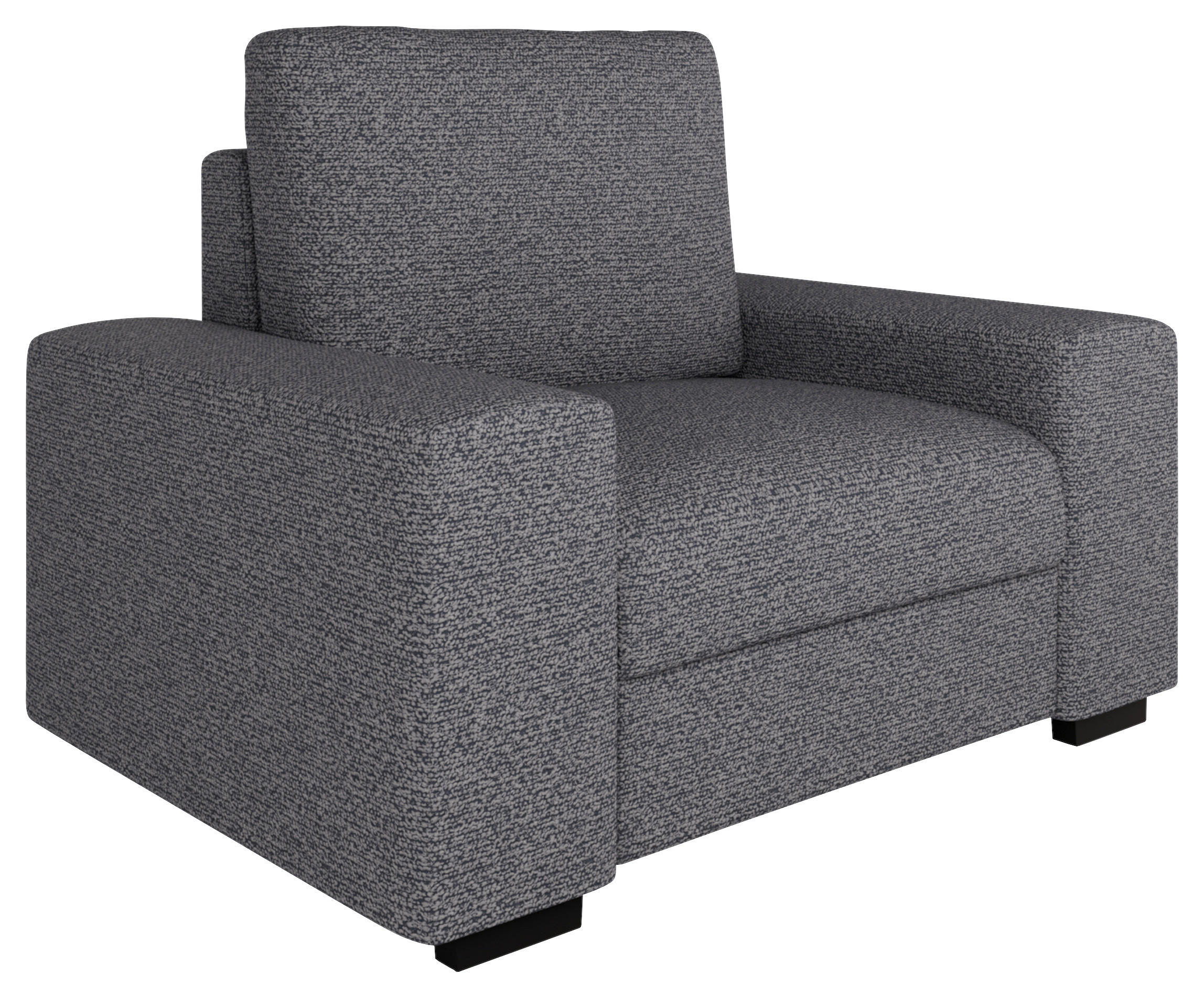 SESSEL in Bouclé Grau  - Beige/Schwarz, Design, Textil (108/91/92cm) - MID.YOU