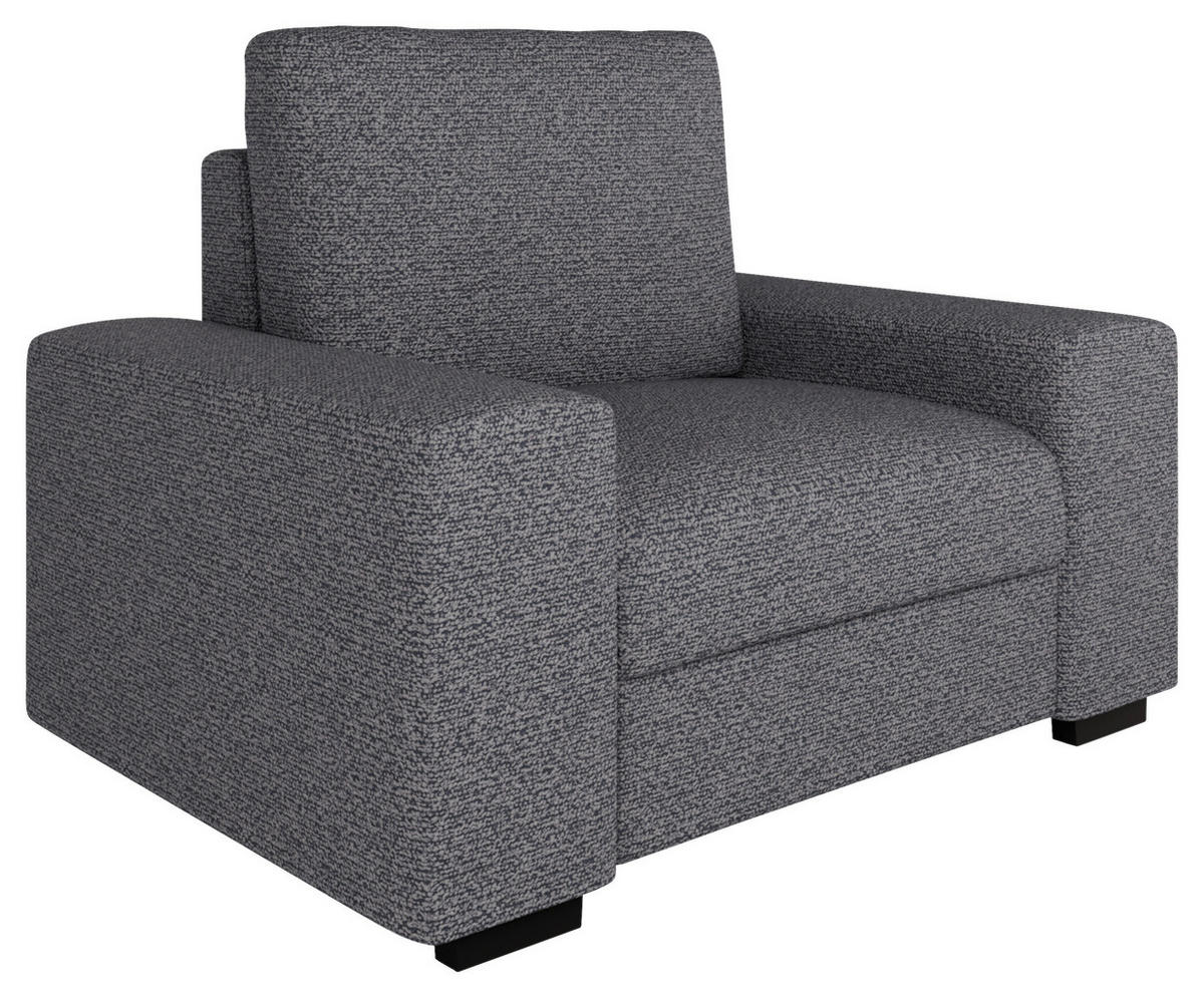 SESSEL in Bouclé Grau  - Beige/Schwarz, Design, Textil (108/91/92cm) - MID.YOU