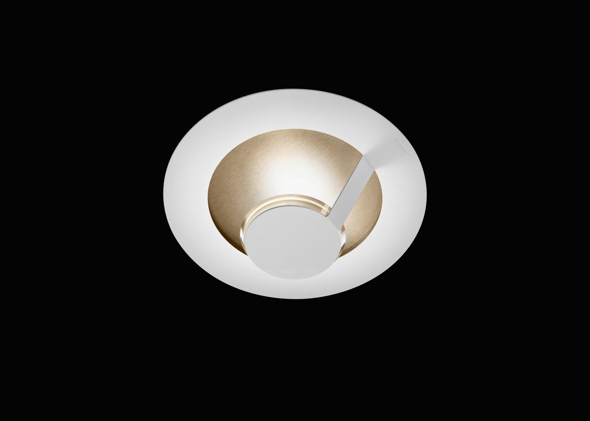 LED-WANDLEUCHTE 36/14 cm   - Goldfarben/Braun, Design, Metall (36/14cm) - Grossmann
