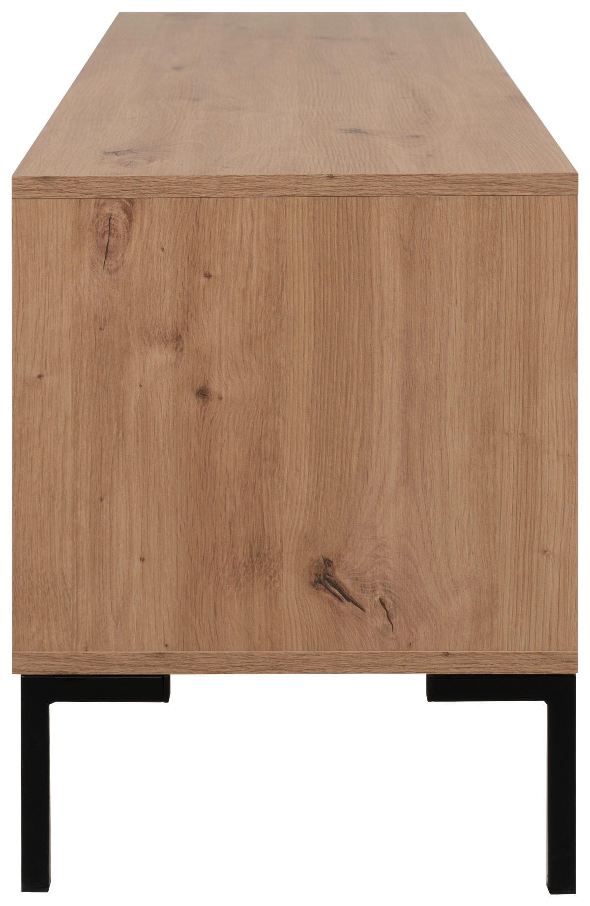 KOMODA POD TELEVIZI, dub artisan,  - antracitová/dub artisan, Design, kov/kompozitní dřevo (150/49/40cm) - MID.YOU