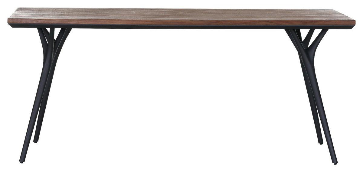 ESSTISCH 180/90/77 cm Echtholz  Holz rechteckig Akaziefarben  - Anthrazit/Akaziefarben, ROMANTIK / LANDHAUS, Holz/Metall (180/90/77cm) - Landscape