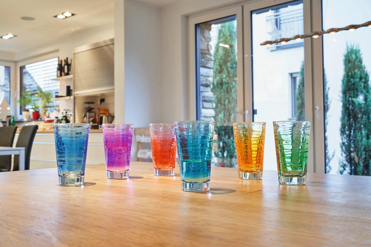 SKLENIČKA NA LONGDRINK - modrá, Konvenční, sklo (280ml) - Leonardo