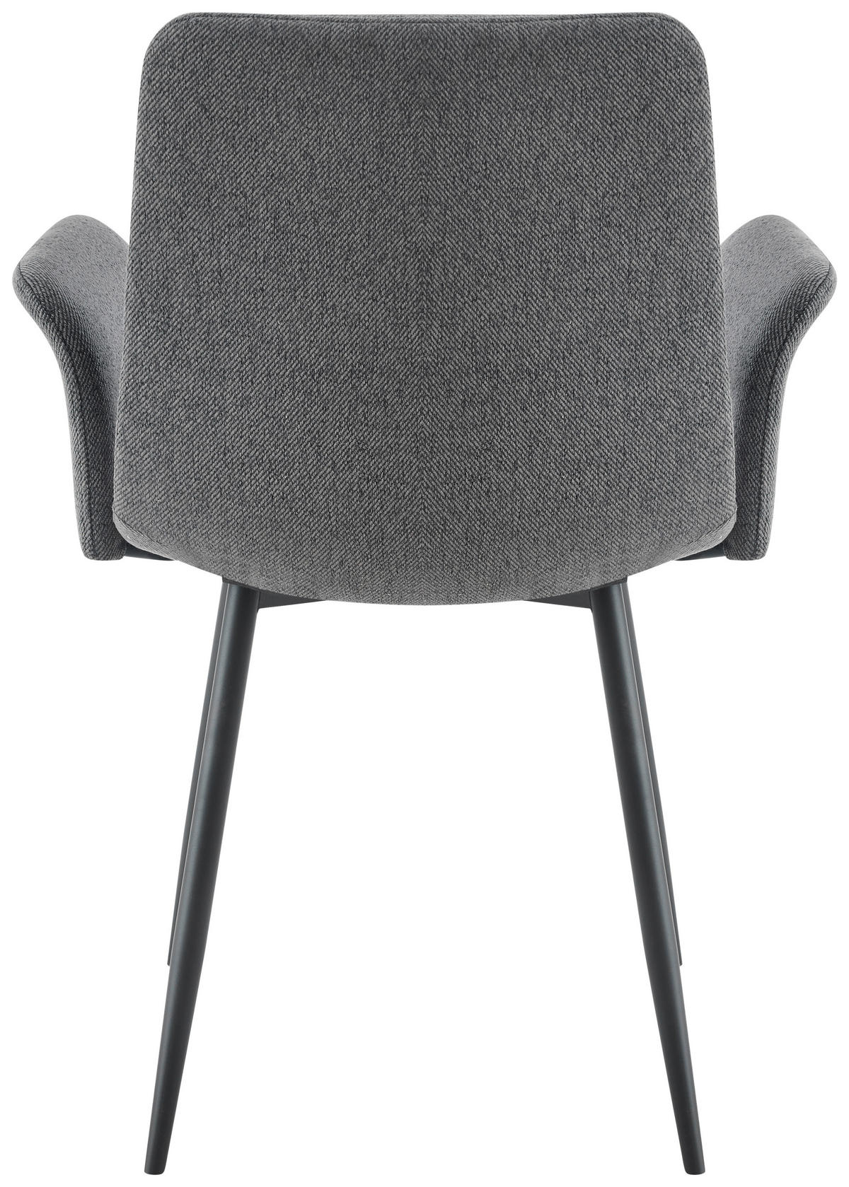 ARMLEHNSTUHL  in Eisen Webstoff  - Dunkelgrau/Schwarz, MODERN, Textil/Metall (59/87,5/54,5cm) - Stylife